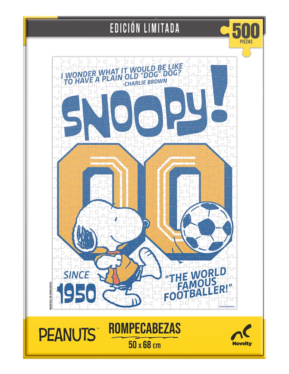 Rompecabezas peanuts fútbol edición limitada novelty 500 piezas