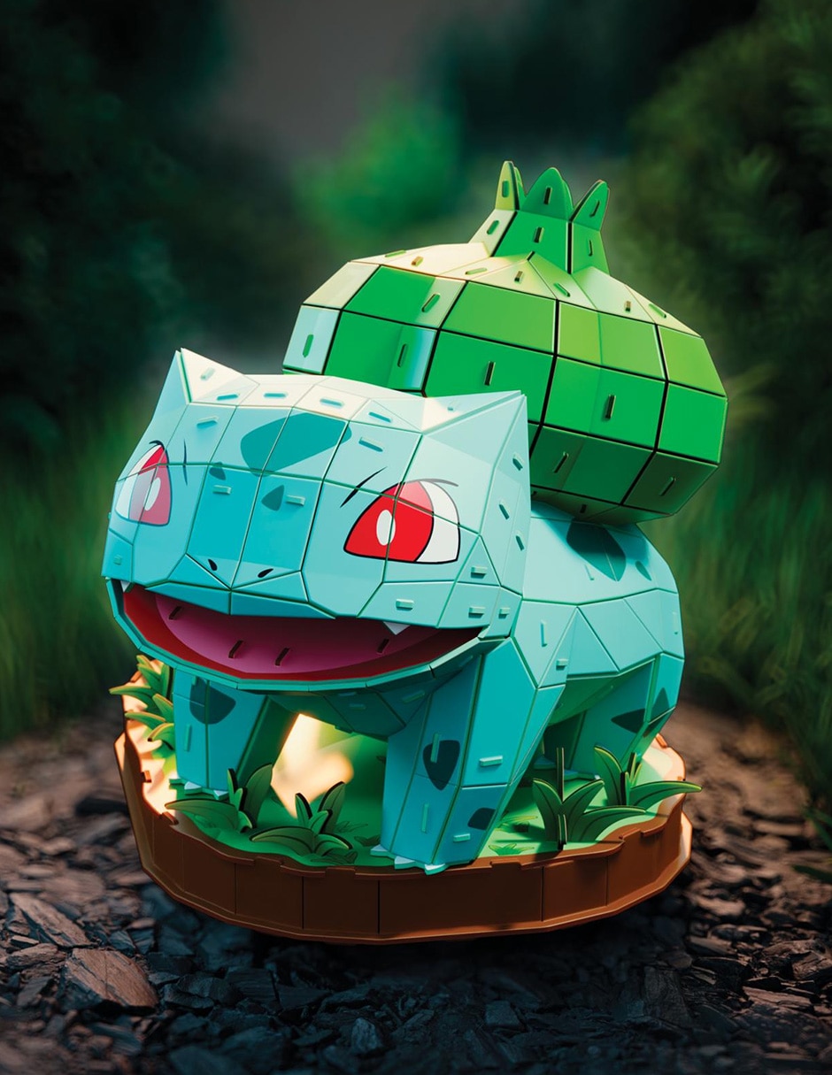 Rompecabezas 4d pokémon bulbasaur 195 piezas 3
