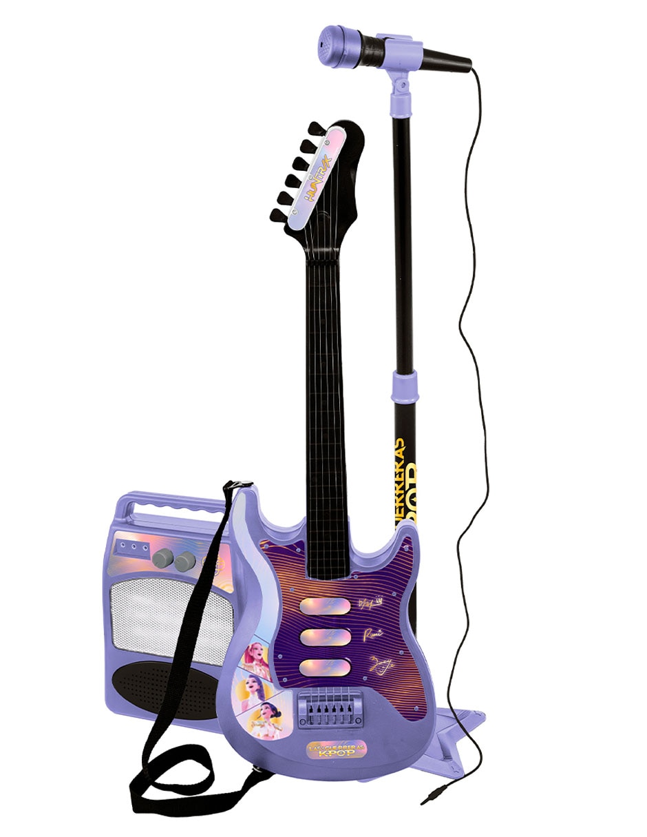 Guitarra con Micrófono de Las Guerreras K-Pop juego musical Guitarra con Micrófono de Las Guerreras K-Pop juego musical