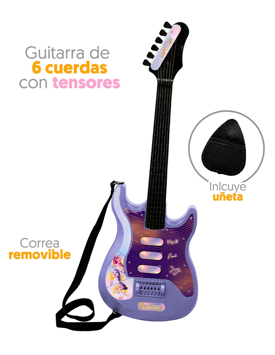 Guitarra con Micrófono de Las Guerreras K-Pop juego musical 3