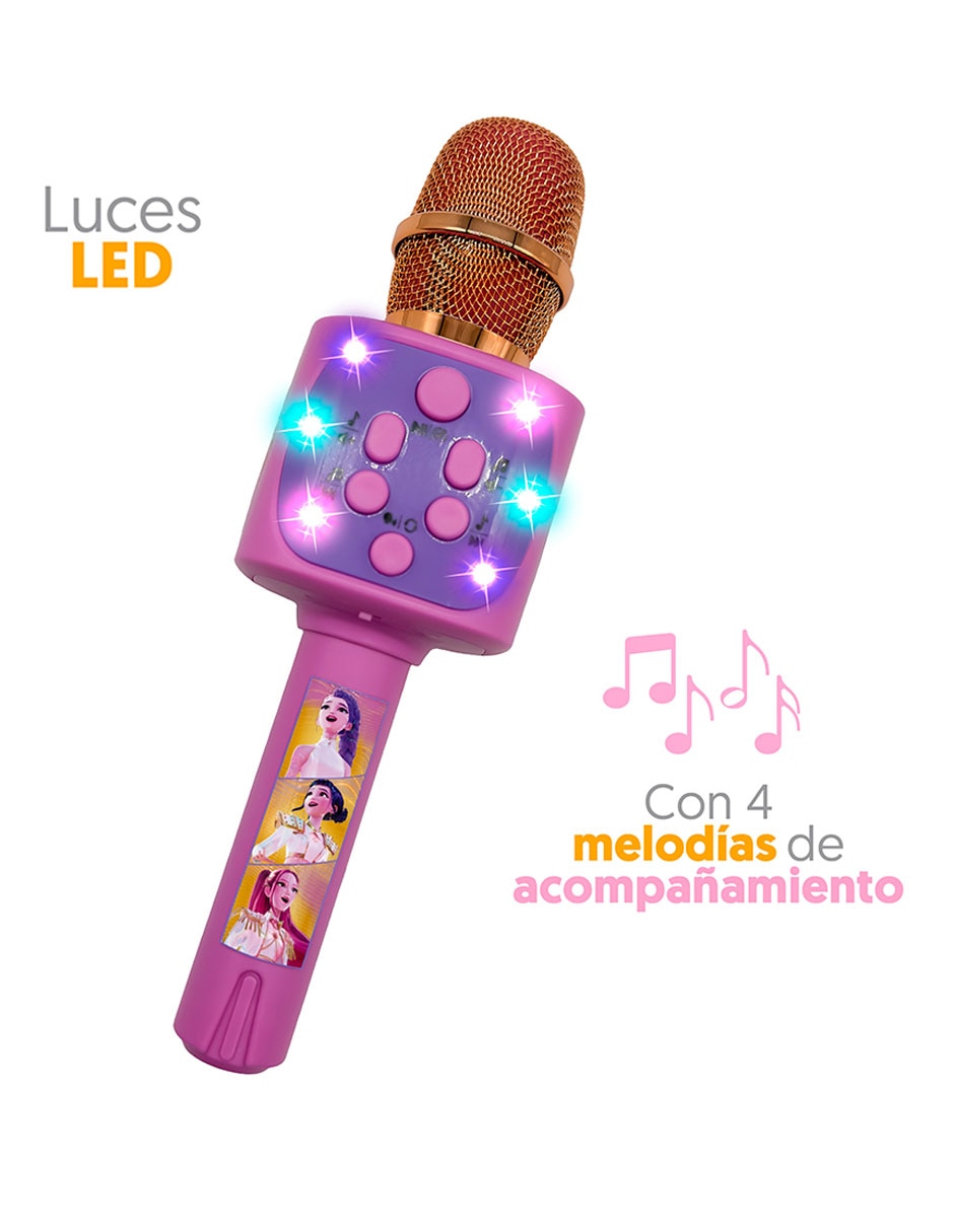 Micrófono karaoke inalámbrico con altavoz juego de rol para niños 3