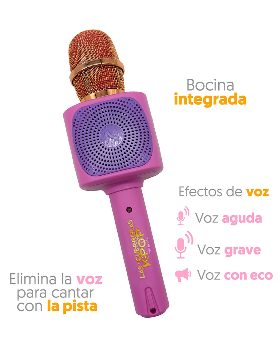 Micrófono karaoke inalámbrico con altavoz juego de rol para niños 4