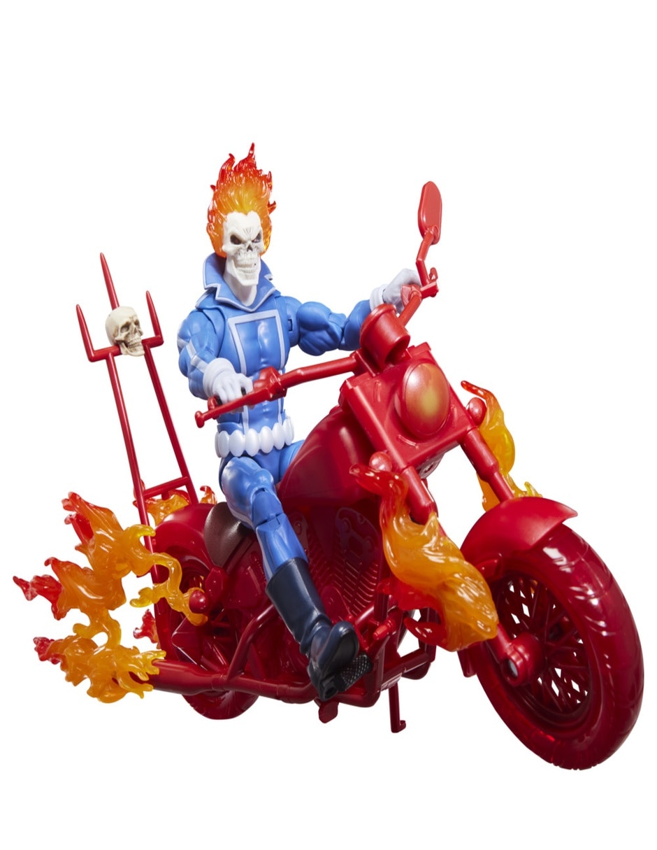 Figura coleccionable articulada legends series: vengador fantasma Johnny Blaze con motocicleta Collectors 13