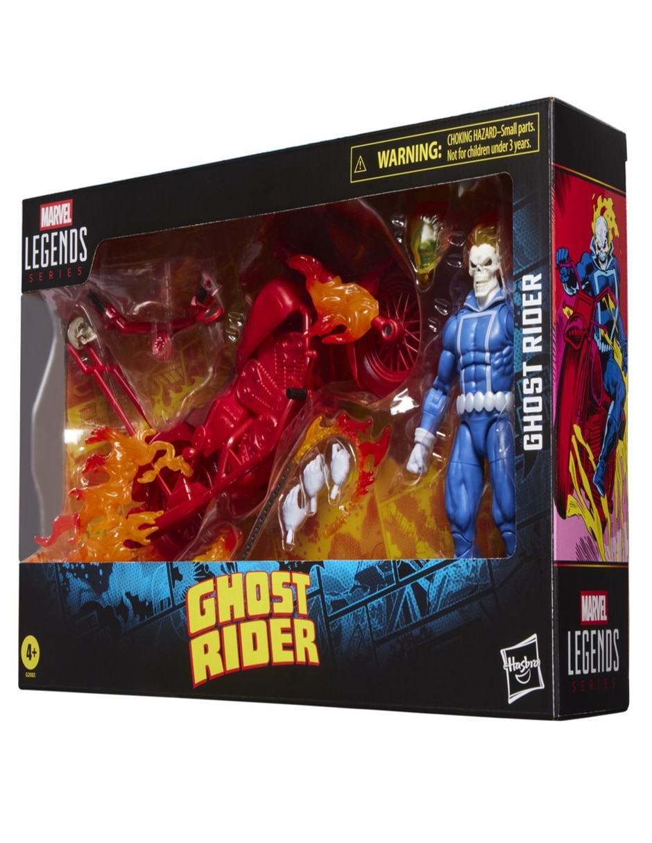 Figura coleccionable articulada legends series: vengador fantasma Johnny Blaze con motocicleta Collectors 14