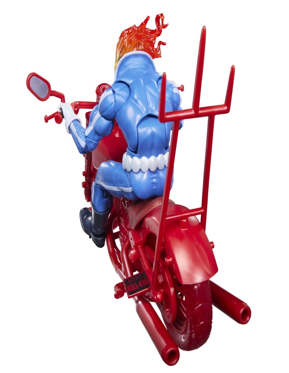 Figura coleccionable articulada legends series: vengador fantasma Johnny Blaze con motocicleta Collectors 15