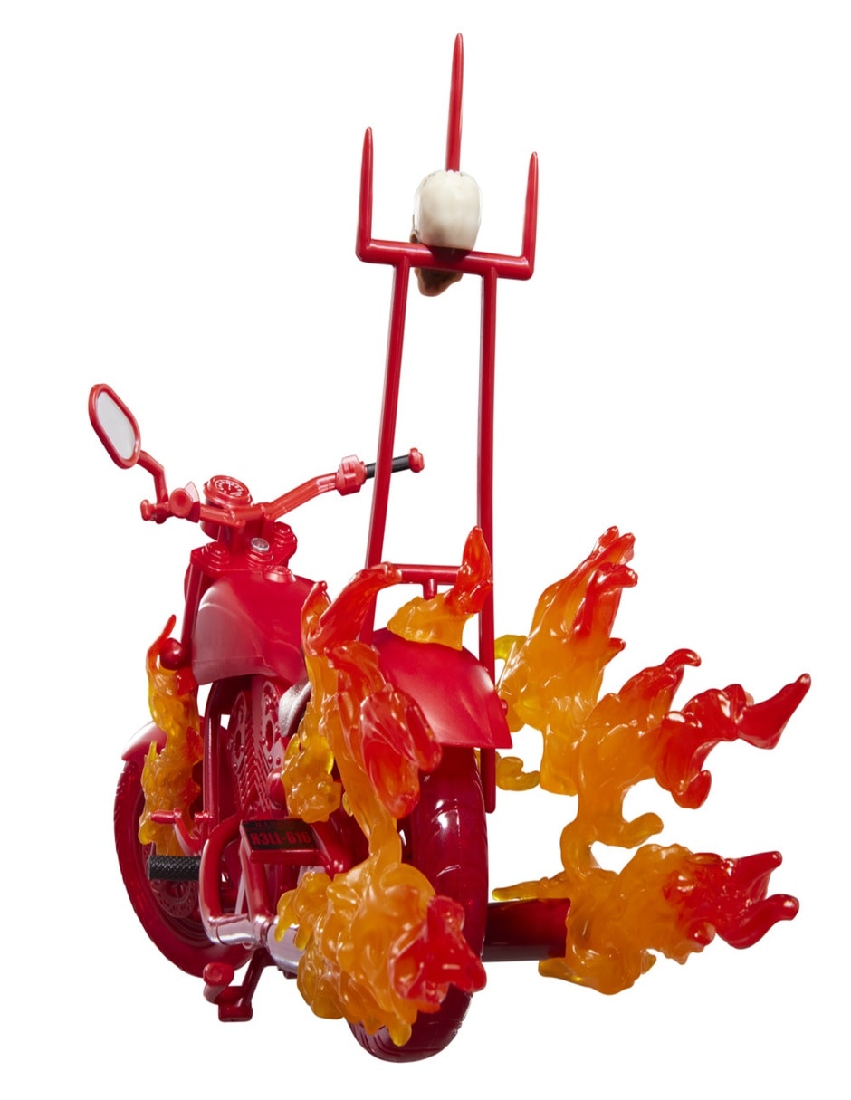 Figura coleccionable articulada legends series: vengador fantasma Johnny Blaze con motocicleta Collectors 8