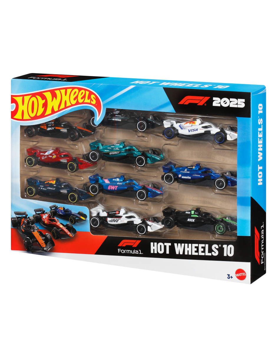 Automóvil paquete de 10 autos f1 hot wheels 6
