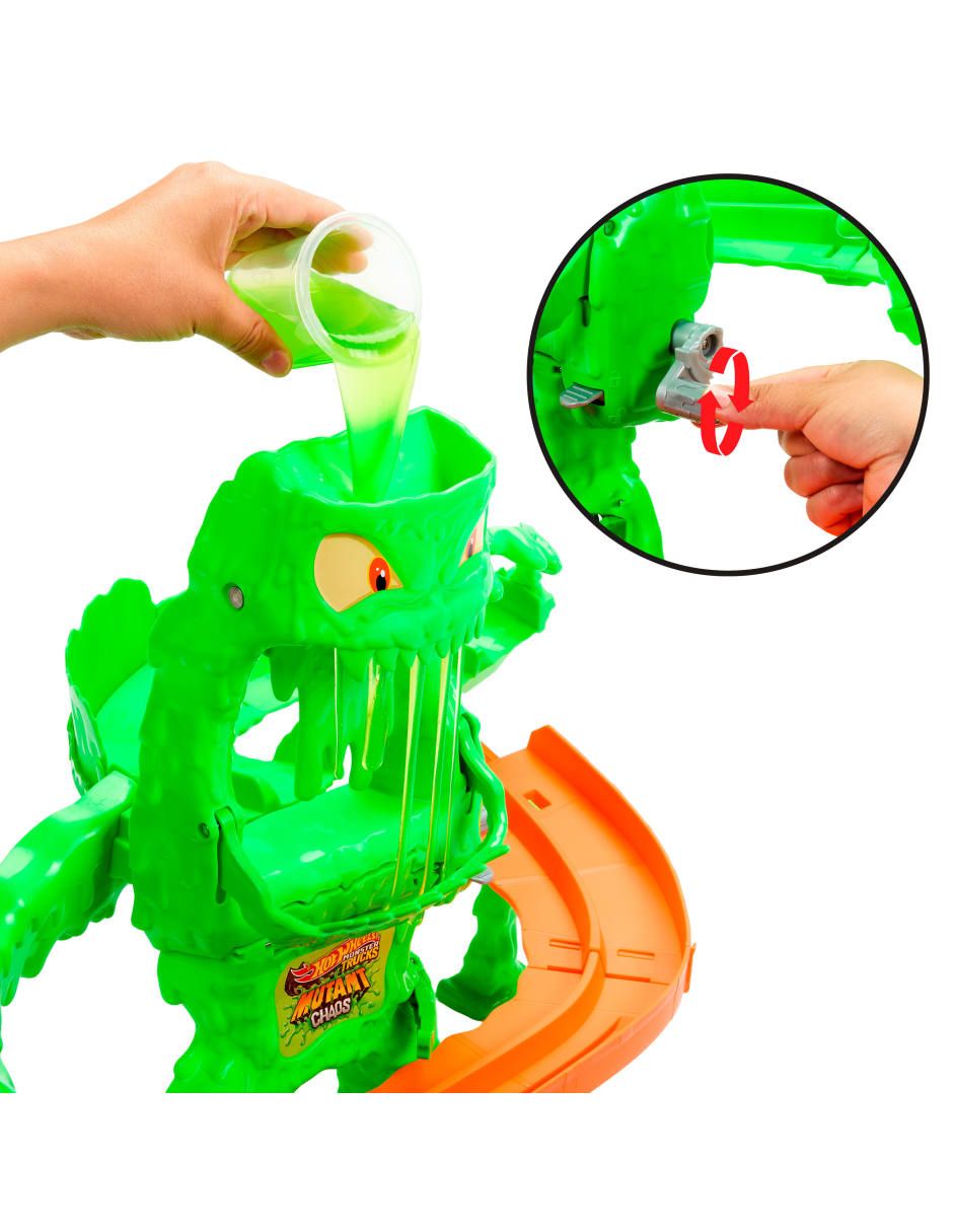 Autopista pista mutant chaos hot wheels: monster trucks 3