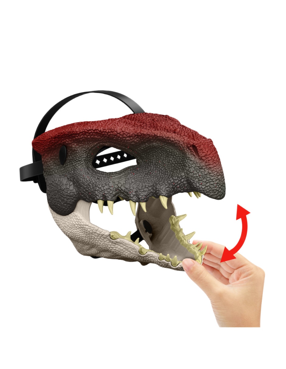 Máscara dinosaurio muta mandíbula juego de rol para niños 3