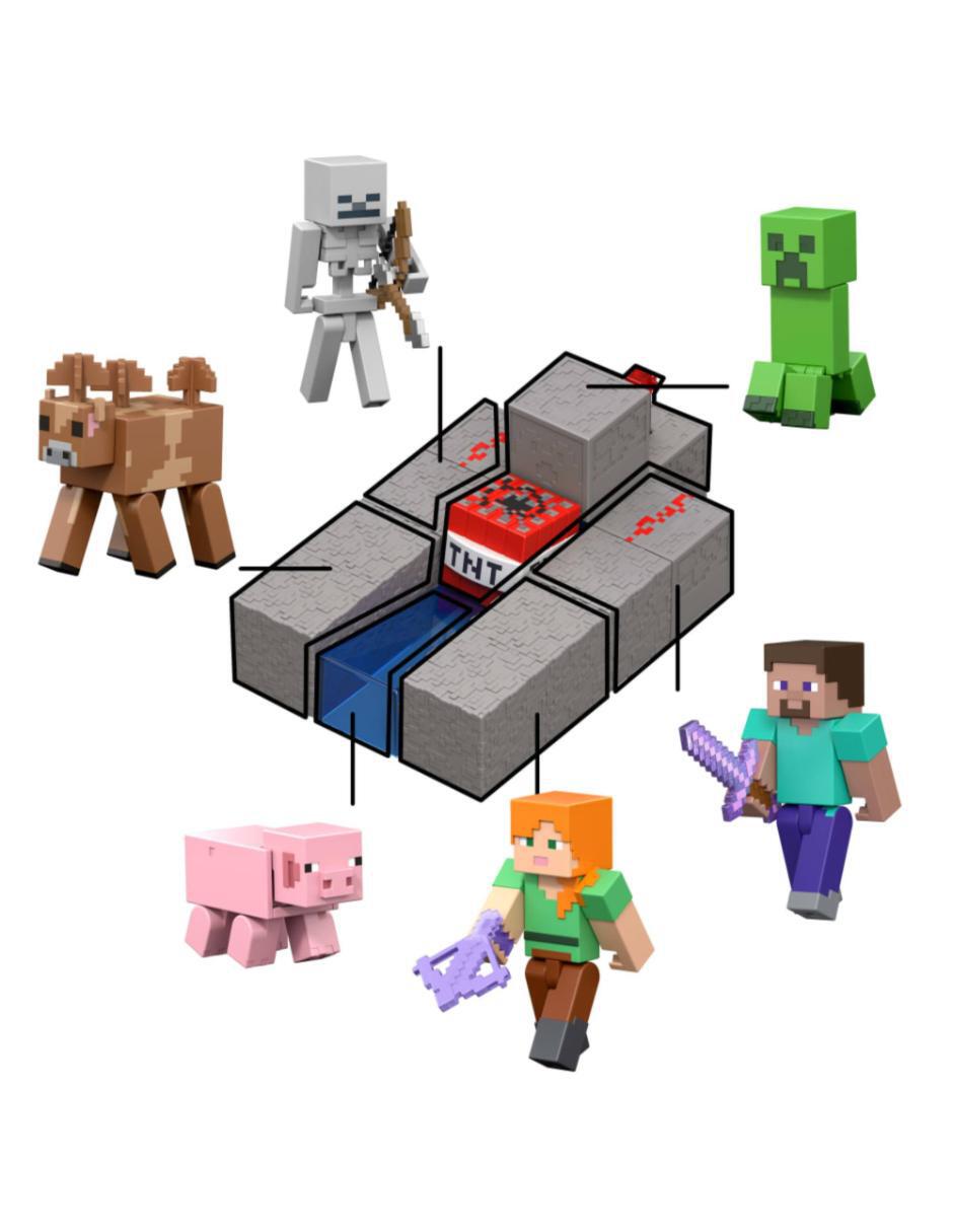 Figura de acción articulada Creeper Minecraft 2