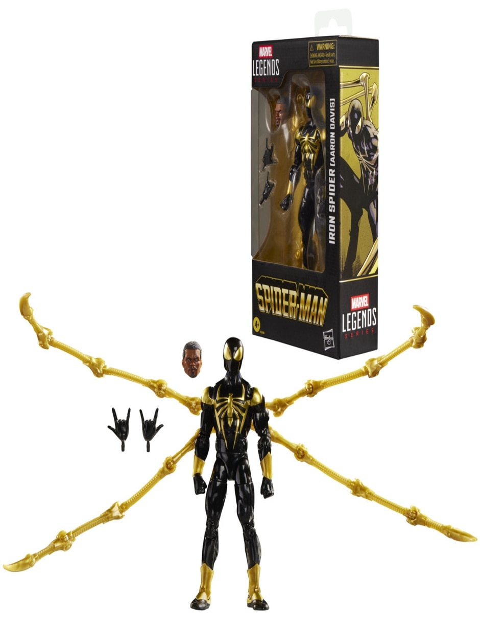 Figura de acción articulada : Legends Series Iron Spider Black and Gold Collectors Marvel 10