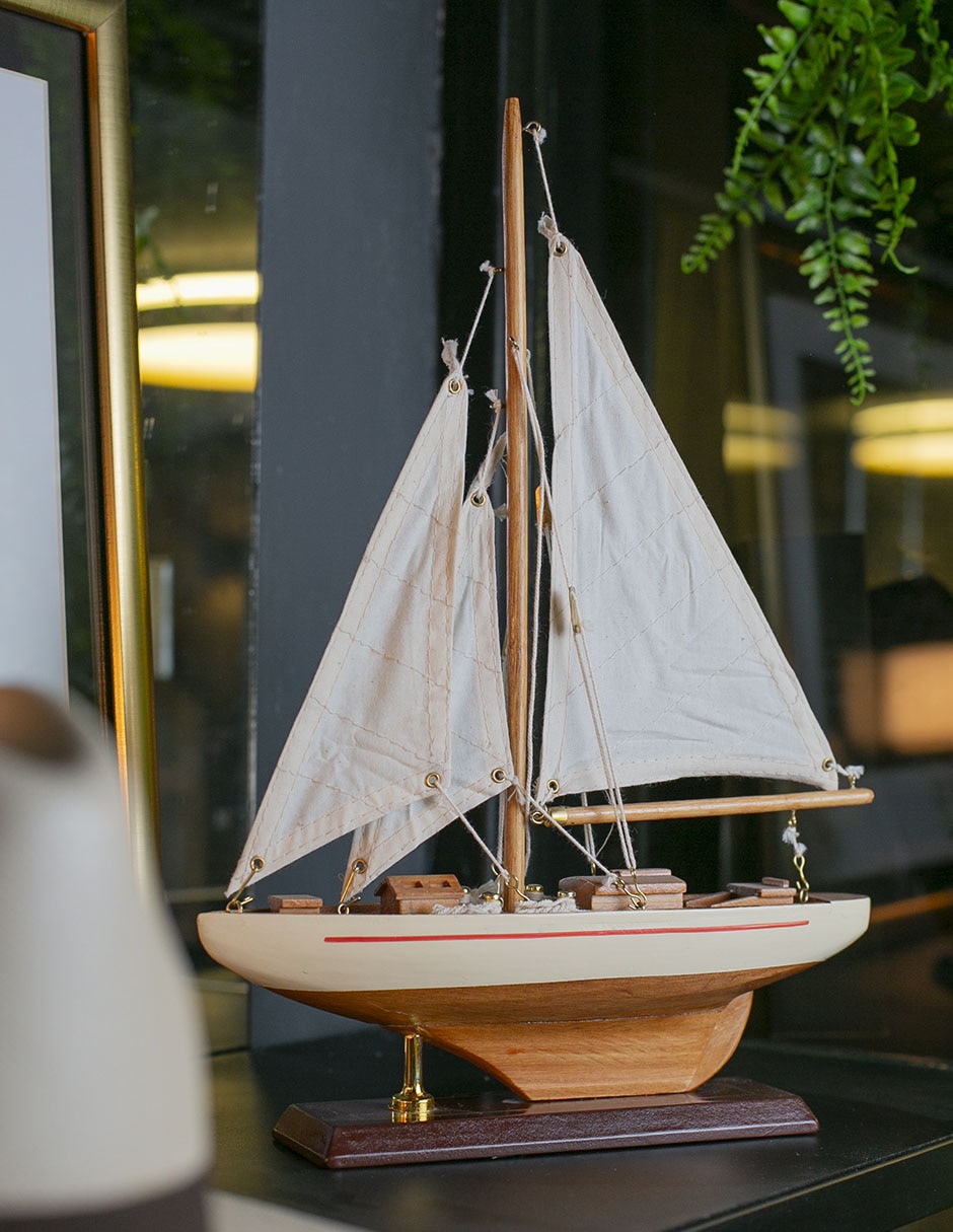 Figura decorativa de velero velero de mdf 3