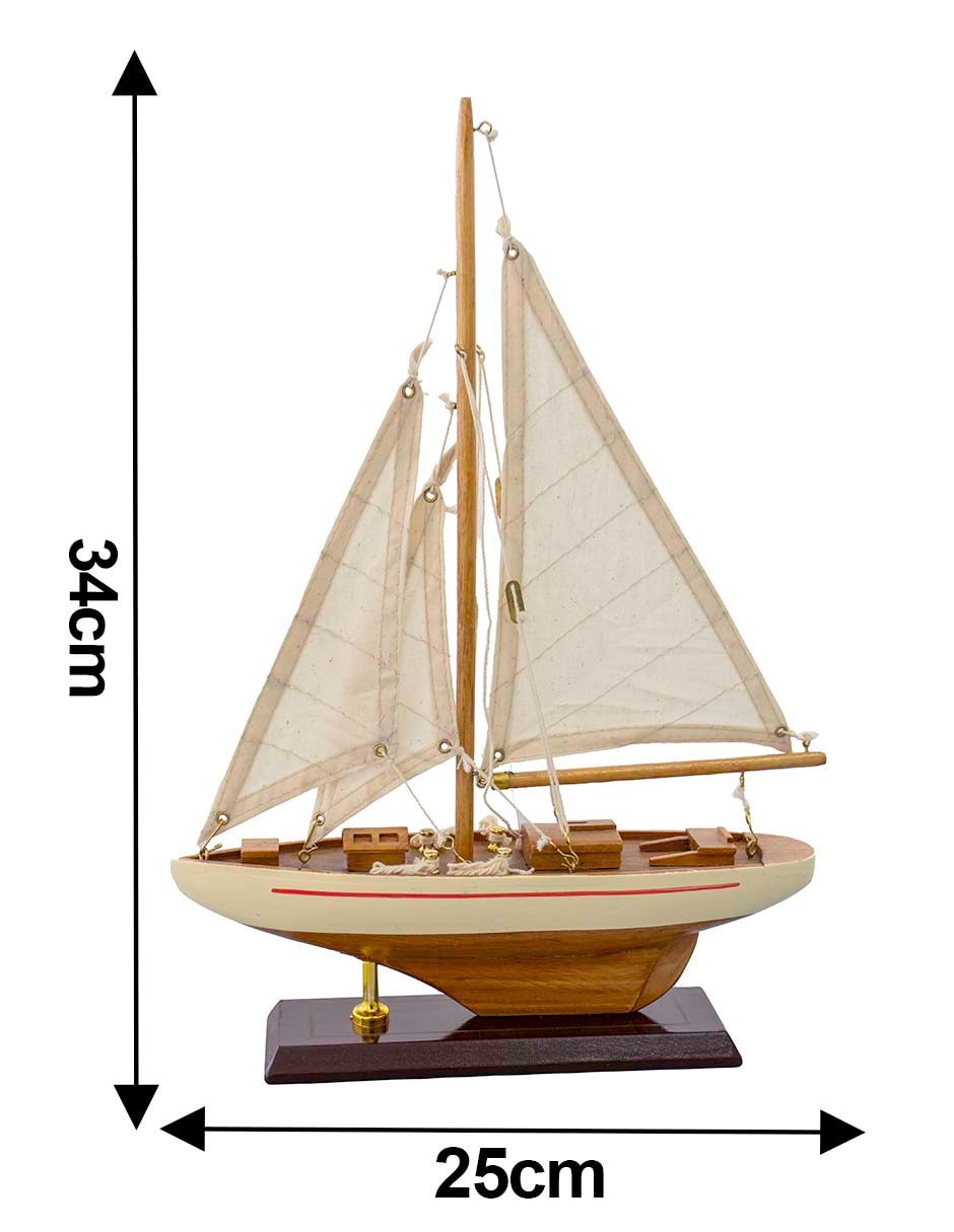 Figura decorativa de velero velero de mdf 5